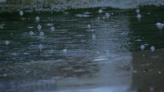 下雨雨天路面积水