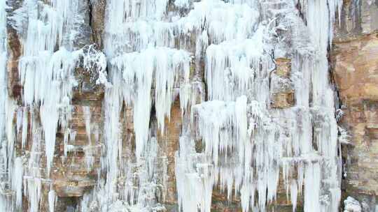 冰川 瀑布 溪流 冰挂 水源 冰雪融化