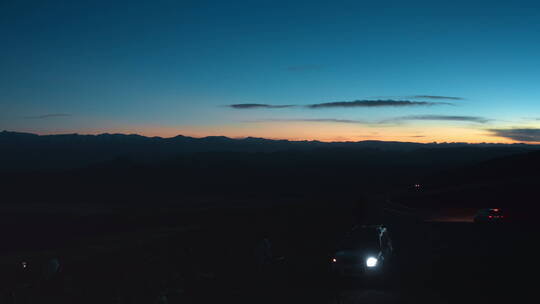 西藏阿里札达县土林日落夕阳