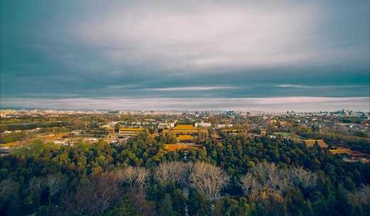 北京故宫全景鸟瞰