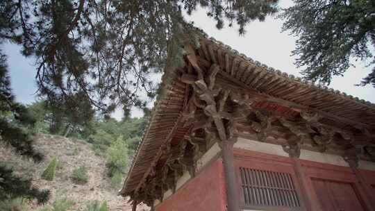 山西唐代古建佛光寺大殿斗拱飞檐