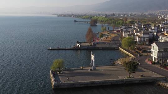 大理丽江洱海湖畔湖泊景区景点