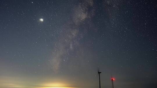 4k延时夜景星空银河