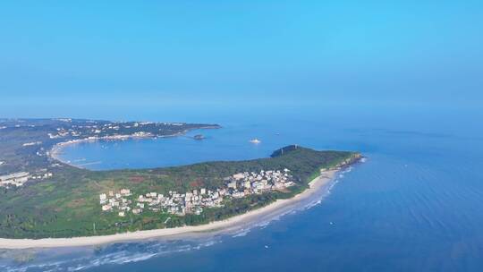 海岛风光全景岛屿海湾海岸线