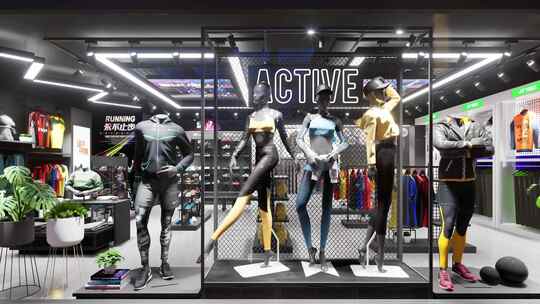 购物中心商场商店高端运动品牌专卖店