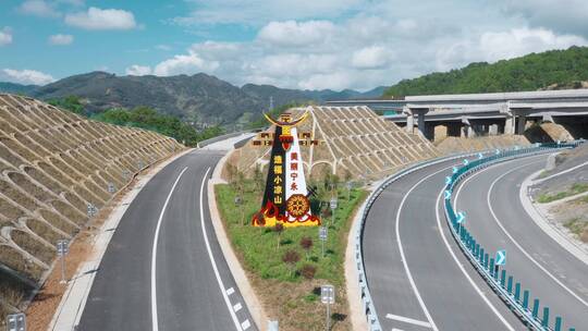 高速公路建设视频云南宁永高速公路地标视频素材模板下载