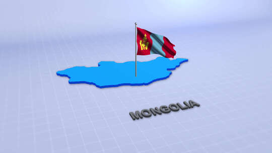 蒙古国旗地图