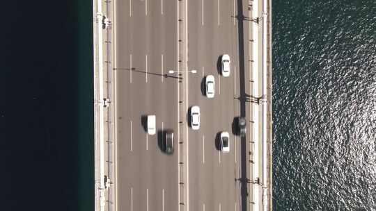 空中伊斯坦布尔大桥视频素材模板下载