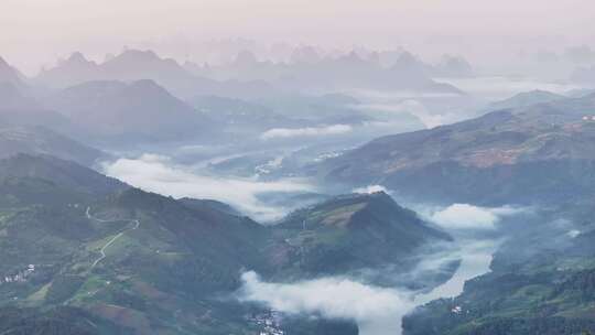 桂林漓江山水风光航拍