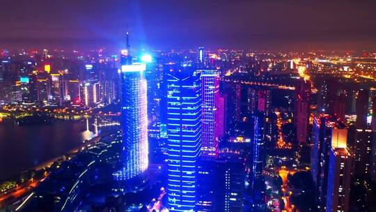 城市建设航拍，中国最强内透夜景