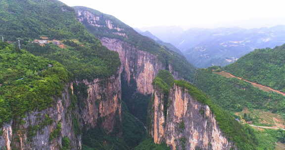 四川重庆旱夔门景点航拍