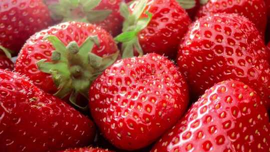 新鲜草莓 可口草莓视频素材模板下载
