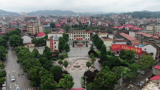 旅游景区湖南蔡和森纪念馆4A景区航拍视频素材模板下载