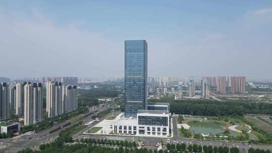 航拍河南漯河中国双汇总部大楼