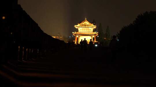 襄阳城墙  门楼 夜景