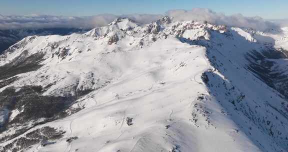 山，斜坡，雪，冬天