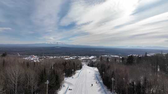 冬季 滑雪场 航拍-9