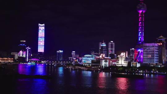 上海外滩楼顶夜景风景