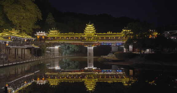 皇都侗文化村夜景