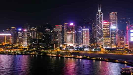 香港夜景 香港维多利亚港视频素材模板下载