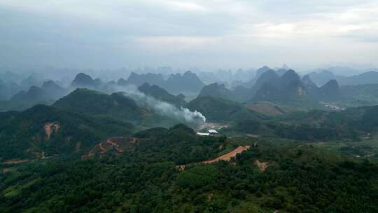 广西桂林喀斯特地形地貌视频素材模板下载