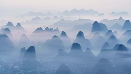 广西中国山水桂林山水风光自然山脉意境