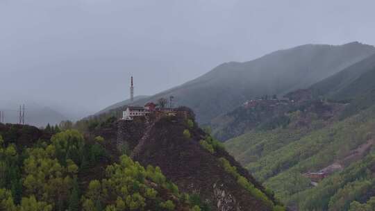 五台山雨后阴天梵仙山需后期增稳