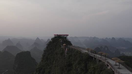 广西桂林阳朔漓江风光航拍