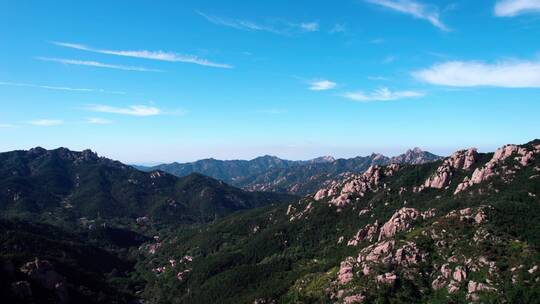 航拍青岛崂山巨峰海上名山