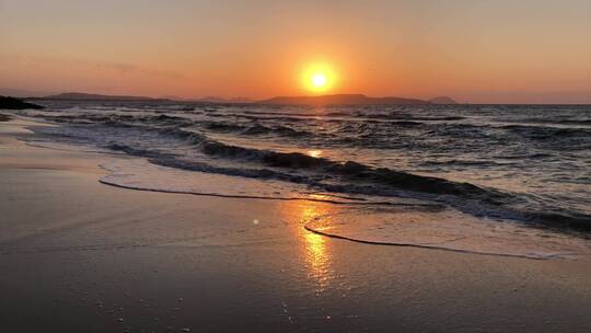 海上日落 日落视频素材模板下载