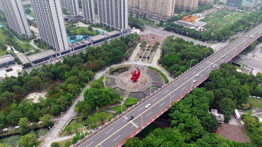 台州椒江大桥体育公园与大桥风景