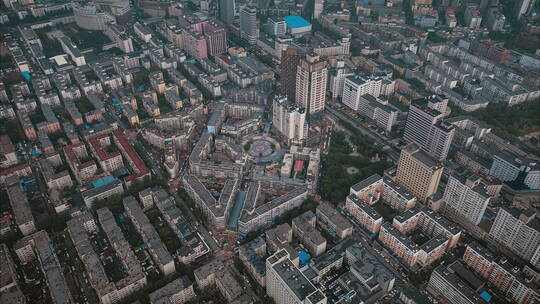 沈阳南市场大范围航拍延时风景