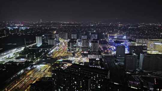 4K杭州东站城东新城夜景