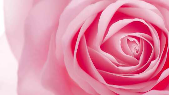 粉色玫瑰花开玫瑰精华液水中扩散美容美白