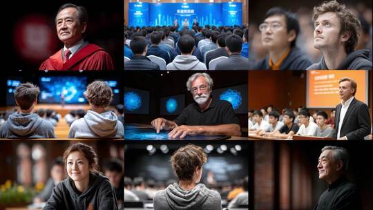 专家学者精彩讲座知识分享学术交流高清在线视频素材下载