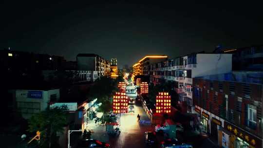 合集洛阳步行街夜景航拍