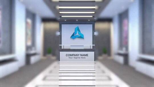 优雅干净企业logo演绎AE模板