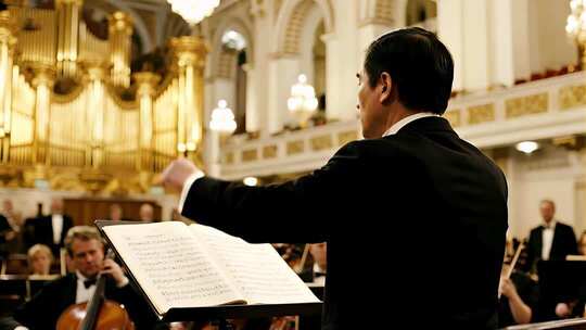 交响乐指挥古典音乐艺术视频