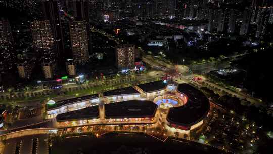 4K 深圳大运天地夜景航拍