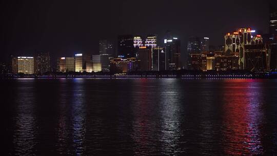 杭州钱江新城城市阳台夜景