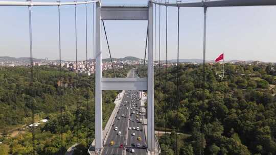 博斯普鲁斯伊斯坦布尔大桥视频素材模板下载