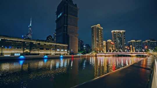 上海苏州河夜景视频8703