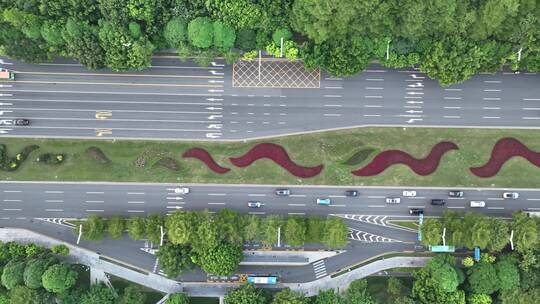 4K下班高峰期道路车流