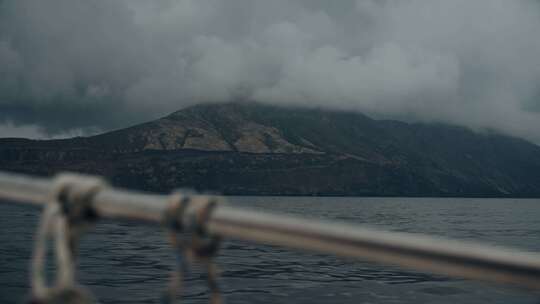 帆船，第勒尼安海，火山，风成群岛