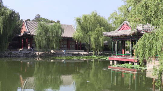 北京颐和园谐趣园涵远堂与饮绿亭