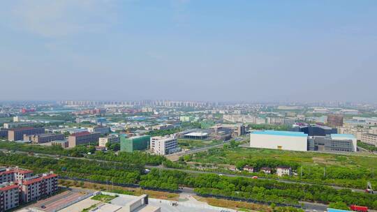 上海影视乐园，上海松江车墩影视城4K航拍视频素材模板下载