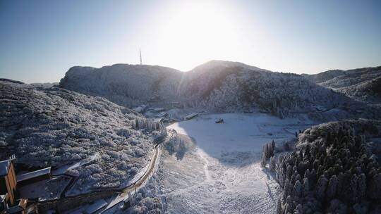 重庆市南川区金佛山景区雪景风景