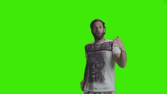 绿屏，人，跳舞，Chromakey