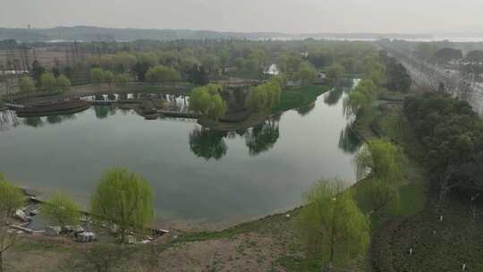 池州尾水湿地公园4k航拍