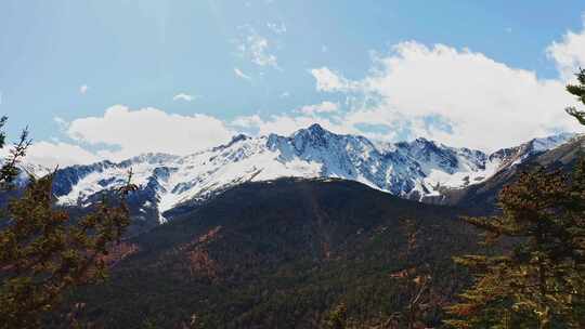 4k雪山特写实拍